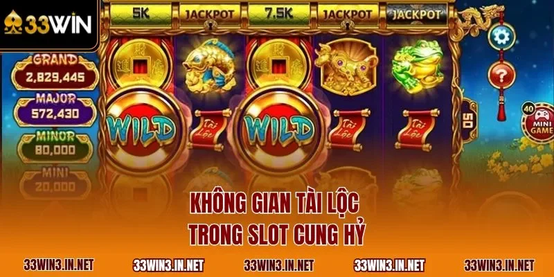 Không gian tài lộc trong slot cung hỷ